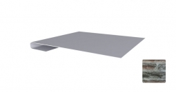 Планка завершающая простая Первая Кровельная (декоративно-полимерное покрытие) 2м сланец