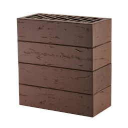 Кирпич лицевой керамический «Темно-Коричневый» «Рустик» пустотелый одинарный