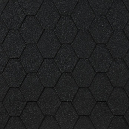 Гибкая черепица Docke Eurasia Шестигранник черный