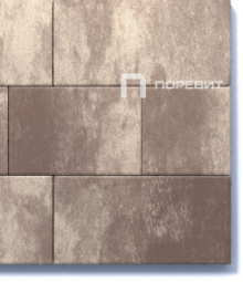 Тротуарная плитка Поревит Трио Гранит Хаски, 60 мм