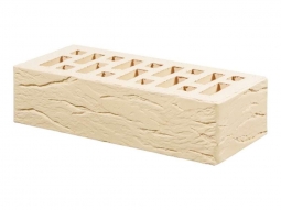 Кирпич лицевой керамический Белый «Рустик» пустотелый одинарный