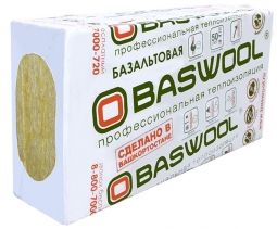 Минераловатный утеплитель Baswool Вент Фасад 80 1200х600х100 мм / 3 шт.
