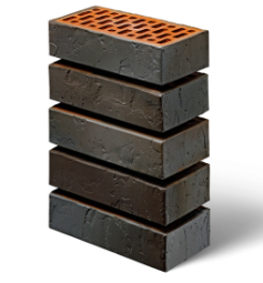 Кирпич лицевой керамический «Флэш» «Графит Сахара» пустотелый Евро 0.7 НФ