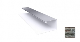 Планка завершающая сложная Первая Кровельная «Брус» (декоративно-полимерное покрытие) 3м сланец