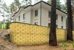 Подпорный блок декоративный 310х400х160 мм, желтый