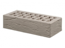 Кирпич лицевой керамический Серый «Рустик» пустотелый одинарный