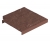 Угловая накладка для бордюра Docke Земляной